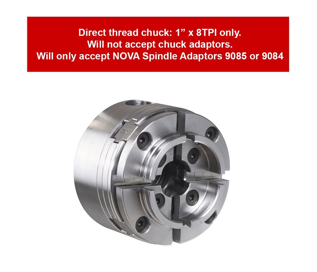Details about   NOVA 48232 G3 Reversible Wood Turning Chuck for 1 Inch x 8 TPI Lathe Spindles 